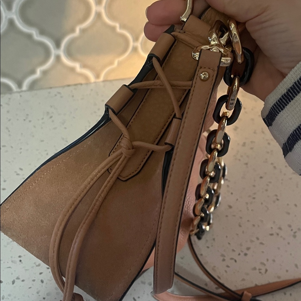 Stuart weitzman Tan Leather Chain Strap Women's Bag Zoey - Picture 4 of 8